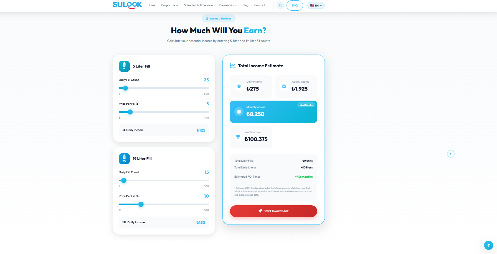 SULOOK Income Calculator